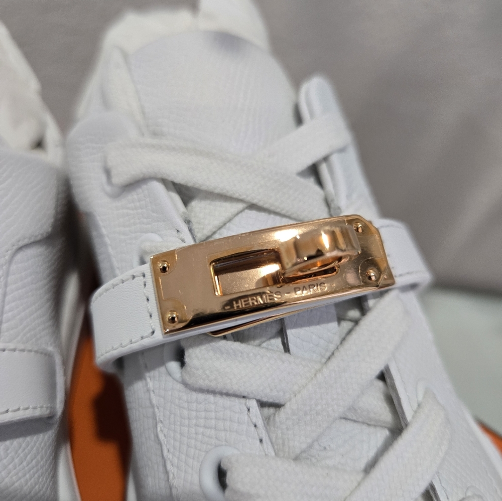 Hermes Day Sneaker in Blanc (white) Size 34 - Picture 7 of 8